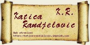 Katica Ranđelović vizit kartica